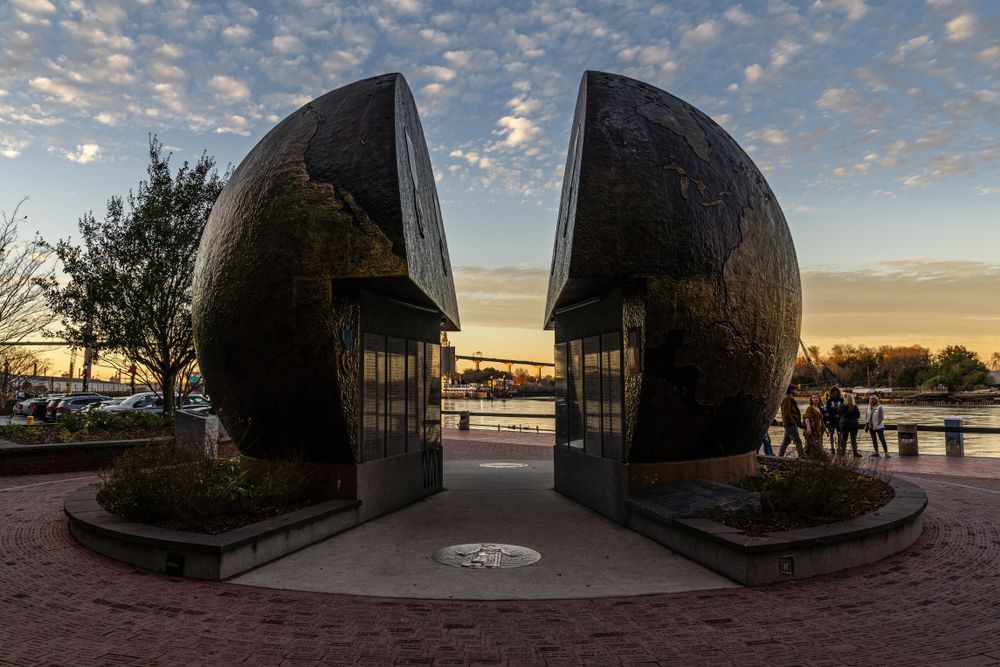 Daytime view of the World Apart Monument