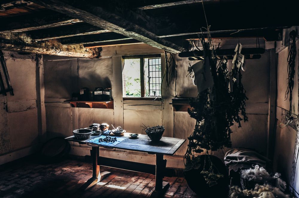 Interior of Frontier Culture Museum