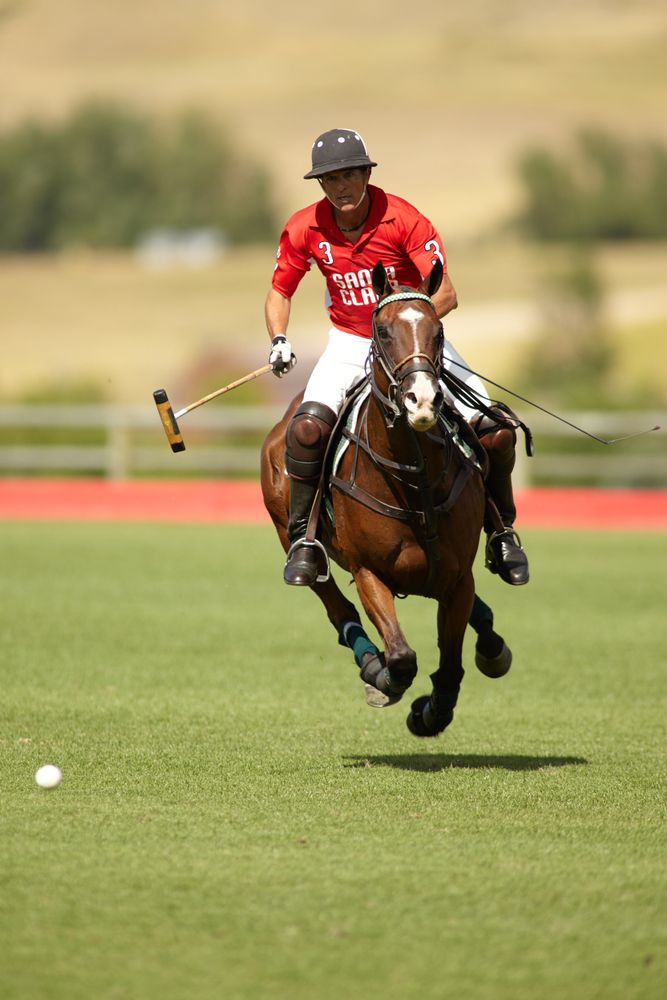 A polo player at Flying H
