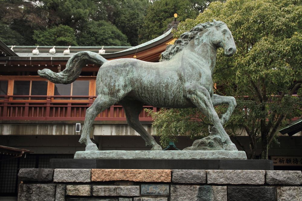 Sacred horse in Suwa