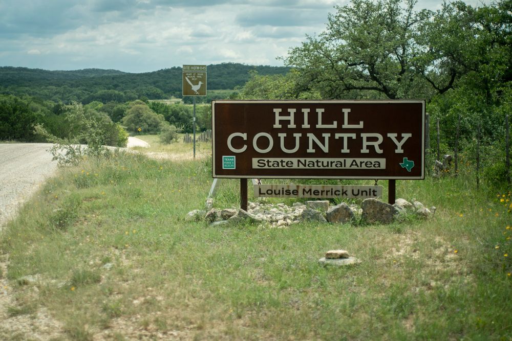 View of Hill Country State Natural Area sign