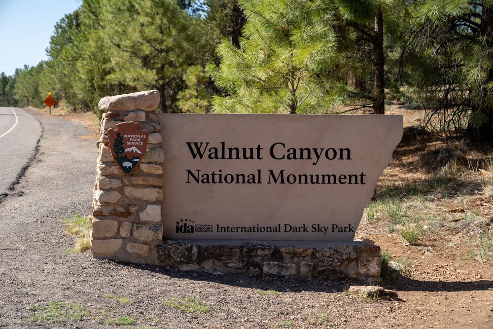 Sign of Walnut Canyon National Monument