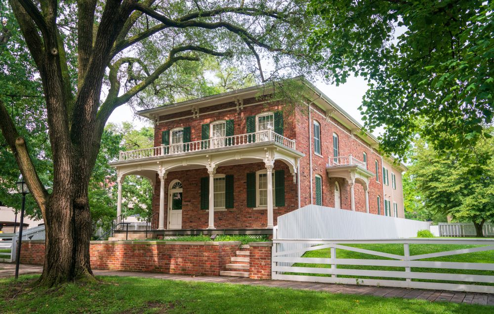 A house at Lincoln Home National Historic Site