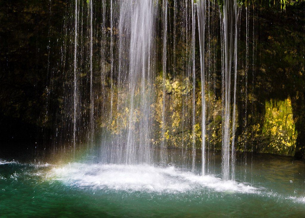 Closer view of a waterfall at Natural Falls State Park