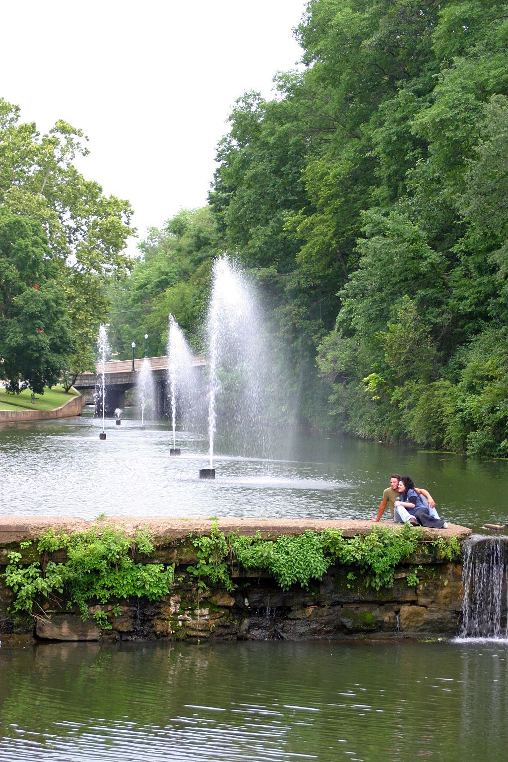 Fountains in the middle of Sager Creek