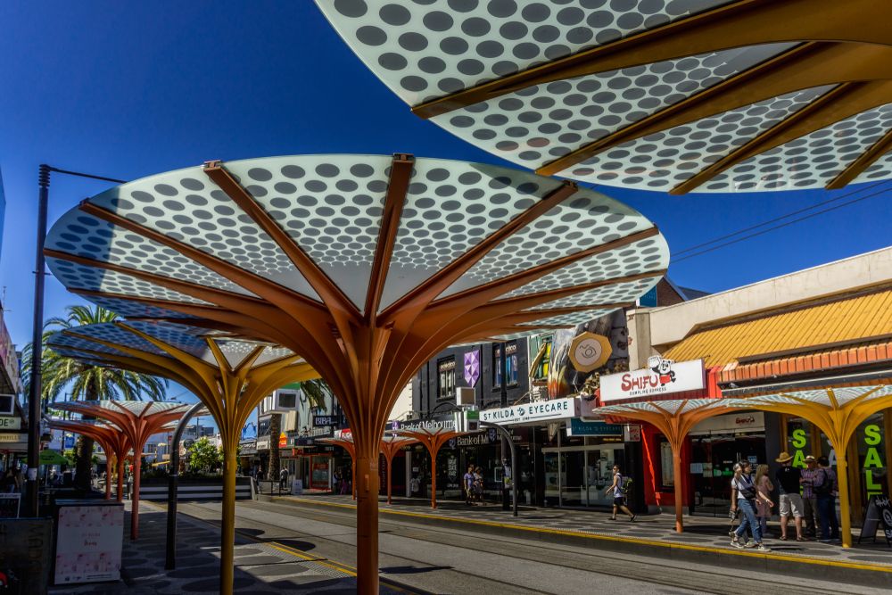 Street design at Acland Street