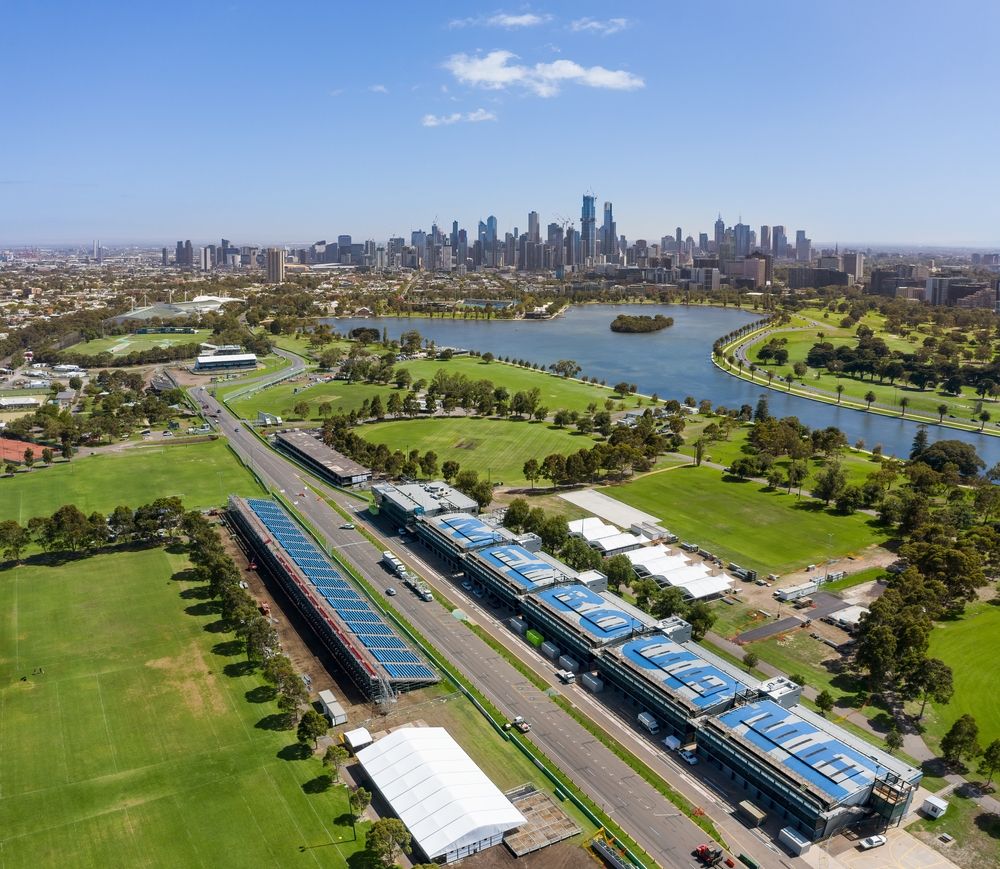 Aerial view of Albert Park