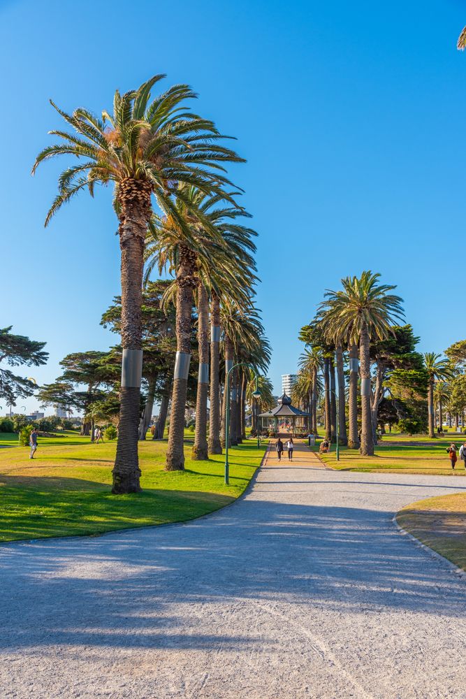 Paved pathway of Catani Gardens