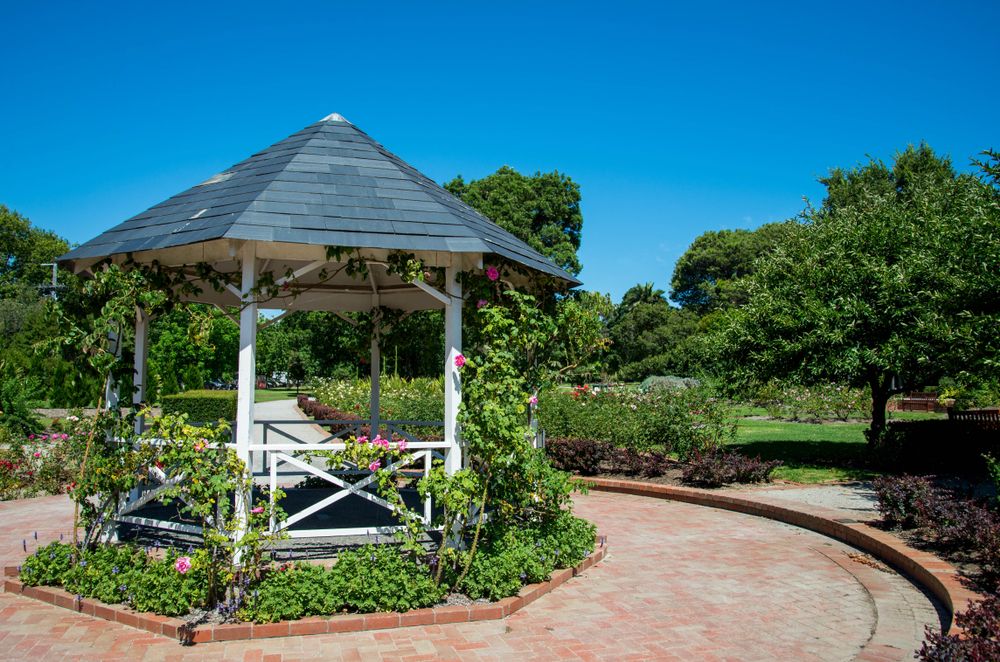 A gazebo at St Kilda Botanical Gardens