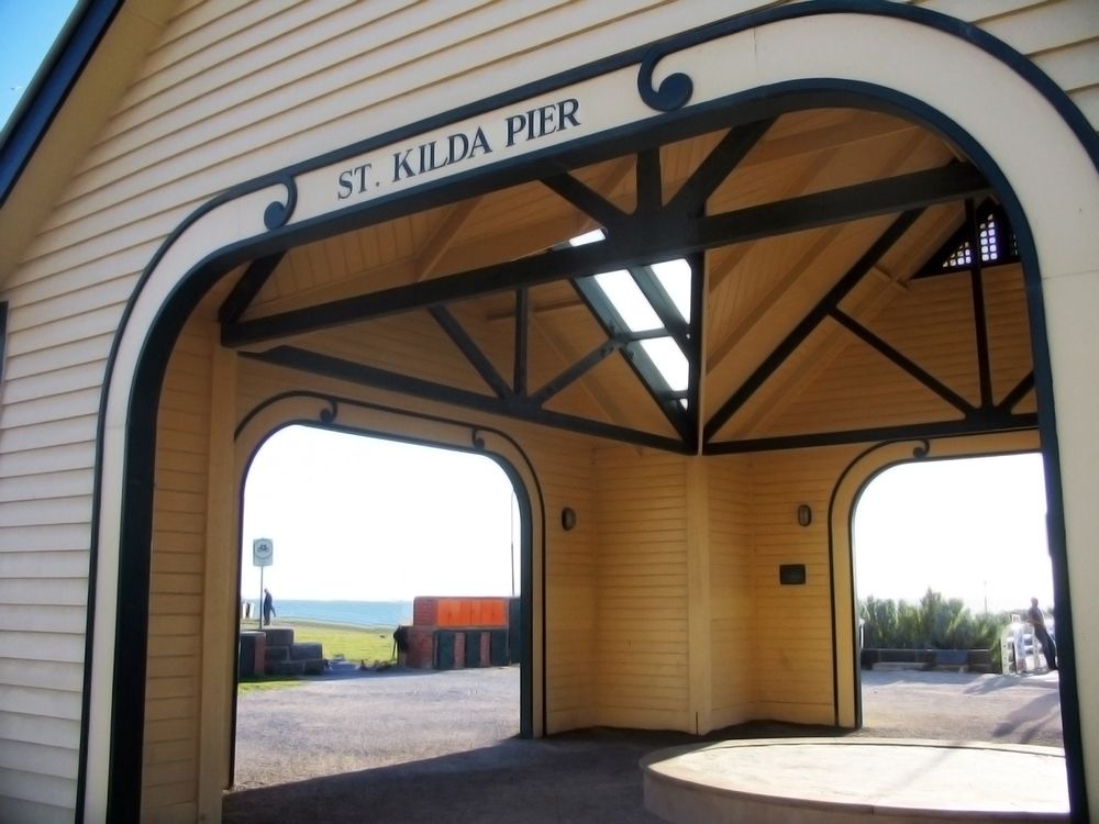 Sign of St Kilda Pier