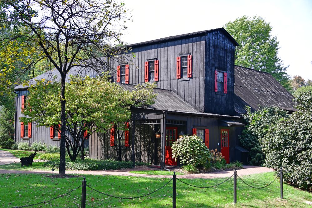 Exterior of a building at Maker's Mark Distillery on Star Hill Farms