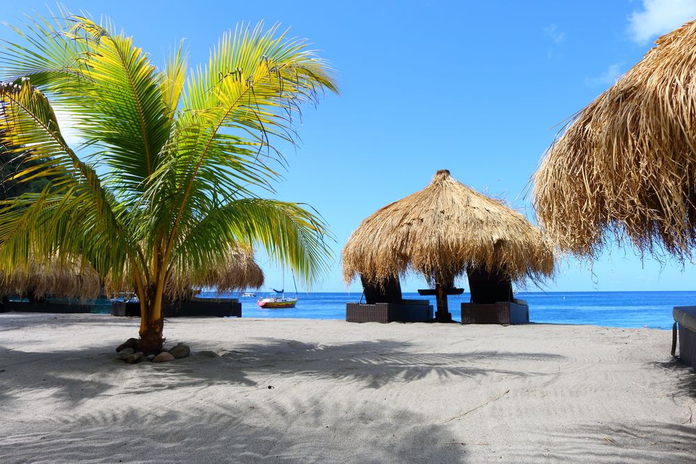 Beach huts at Anse Chastanet Beach