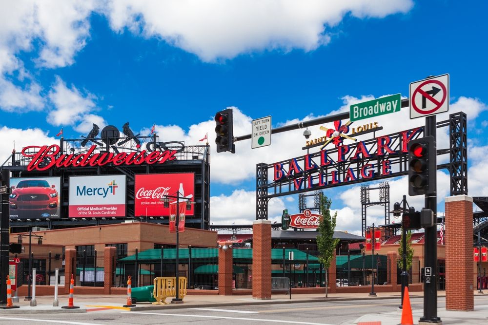 Entrance arch of Ballpark Village