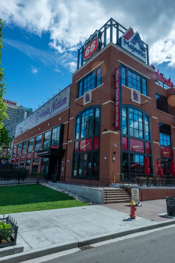 Exterior of the Cardinals Hall of Fame and Museum