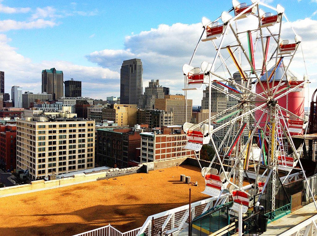 A ferris wheel at the City Museum