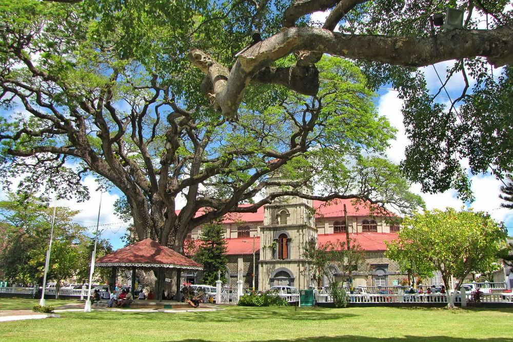 Daytime view of Derek Walcott Square