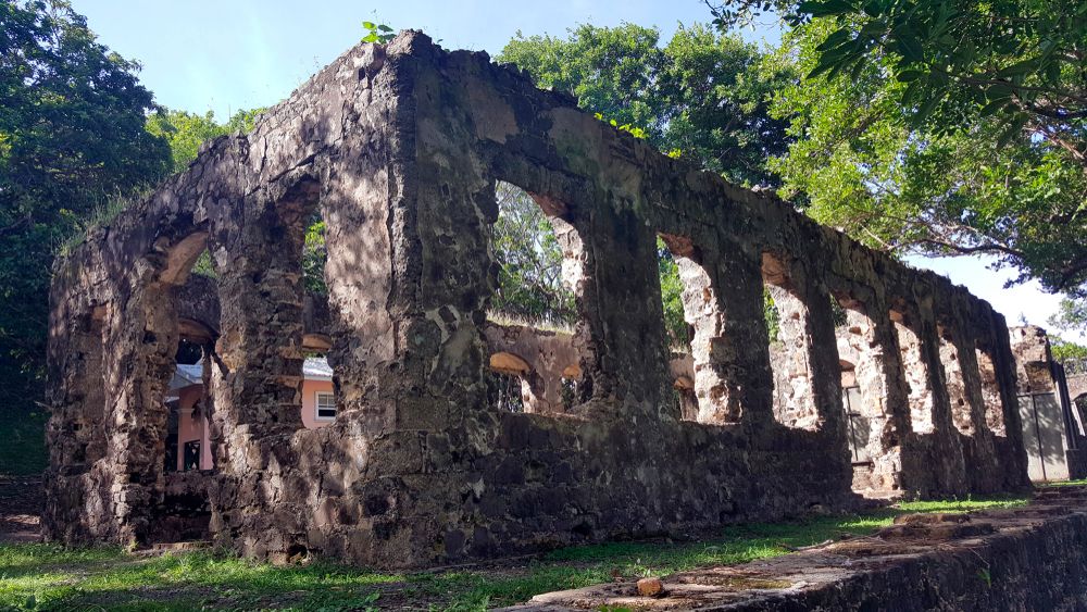 Military ruins building at Pigeon Island