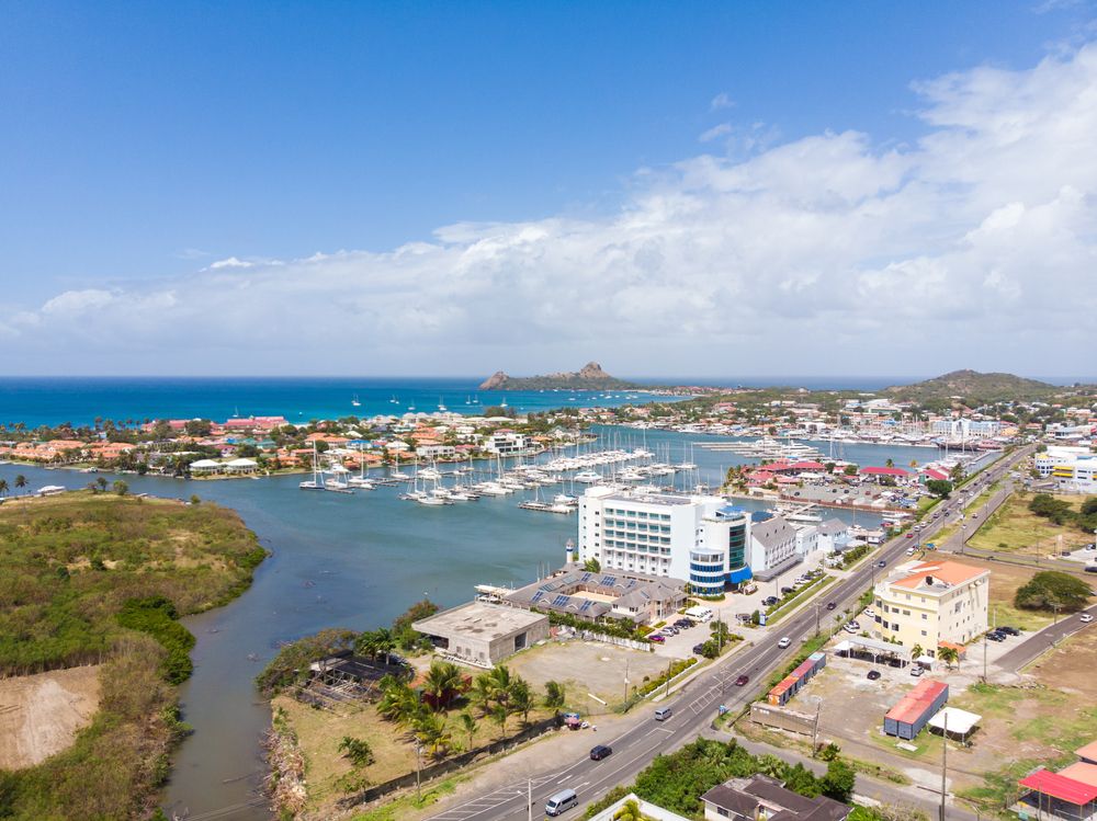 Aerial view of Rodney Bay