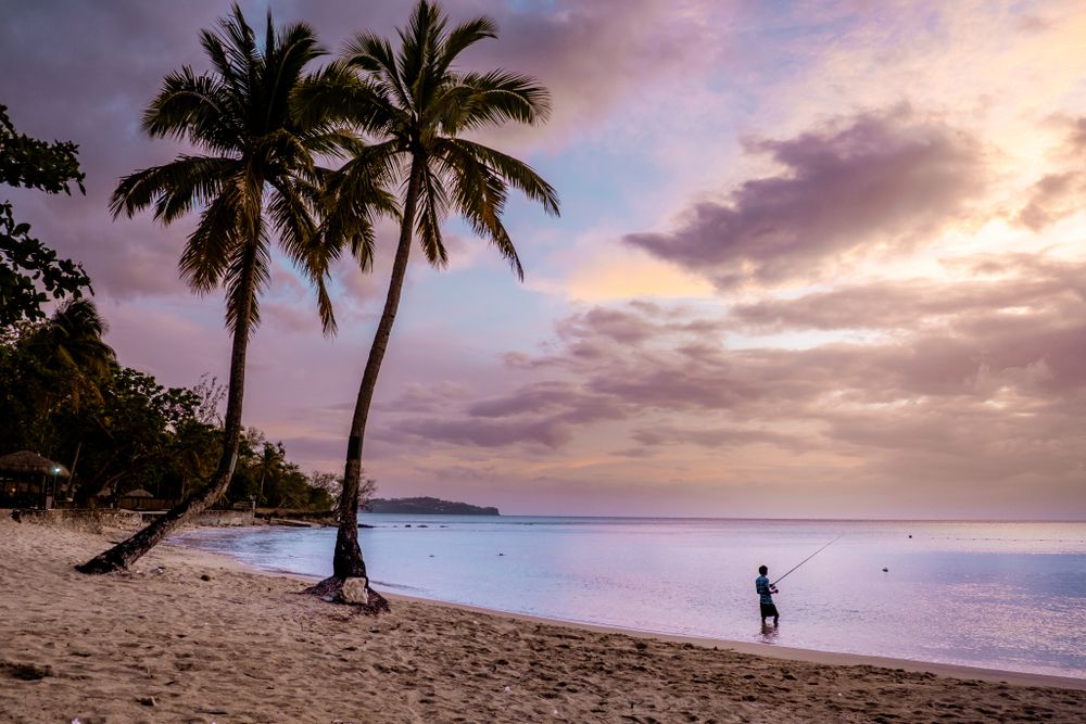 Soft sunset at Rodney Bay