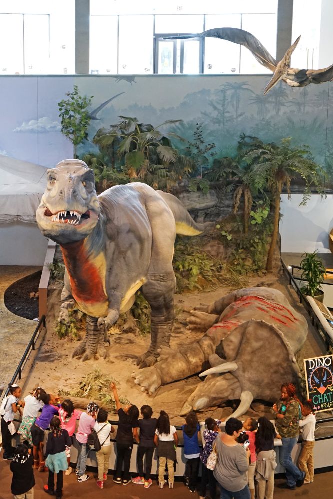 T-Rex sculpture in Saint Louis Science Center