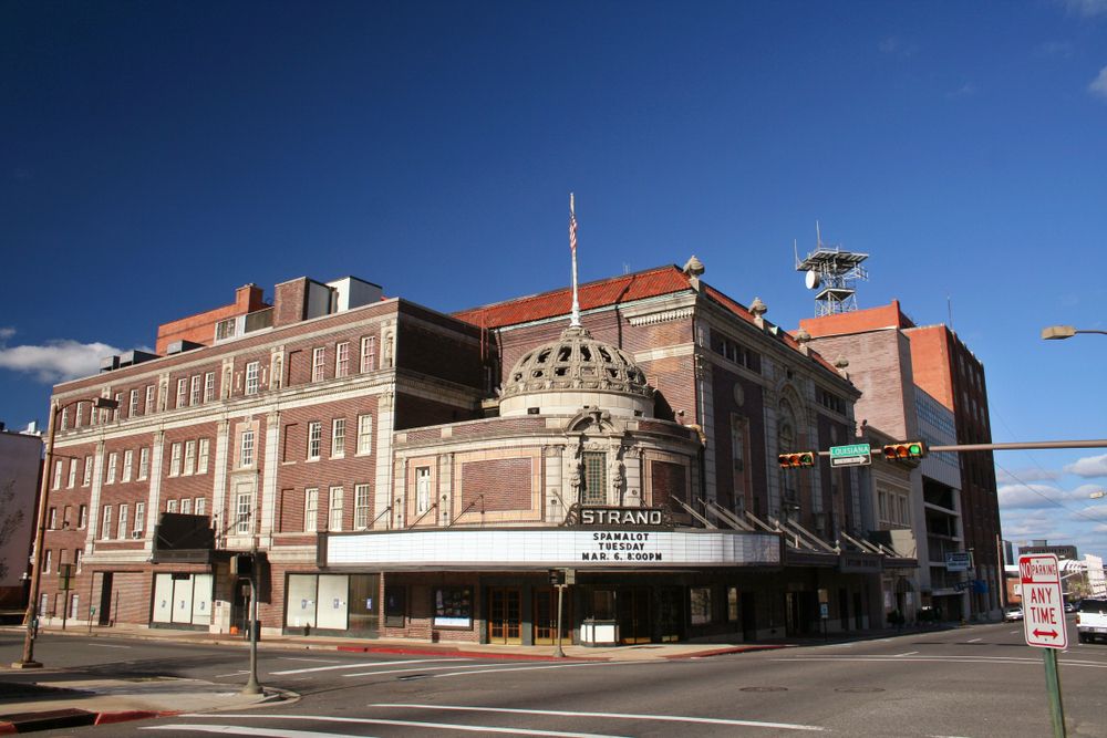Daytime view of the Strand Theatre