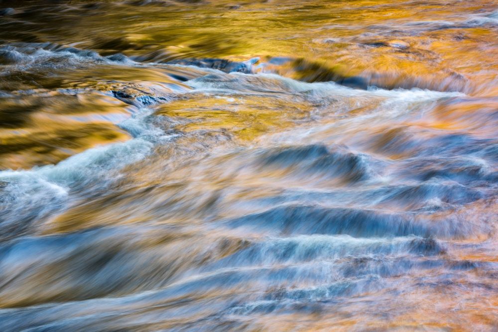 The waters of Bog River Falls