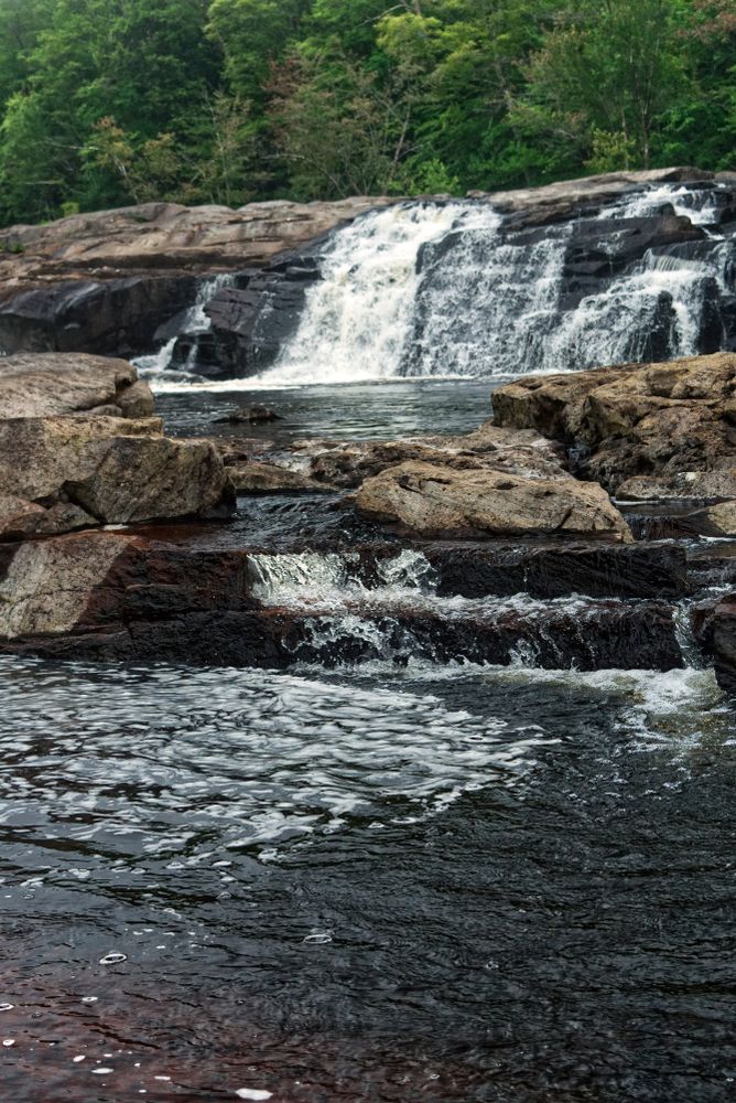 River and waterfall at Stone Valley Trail