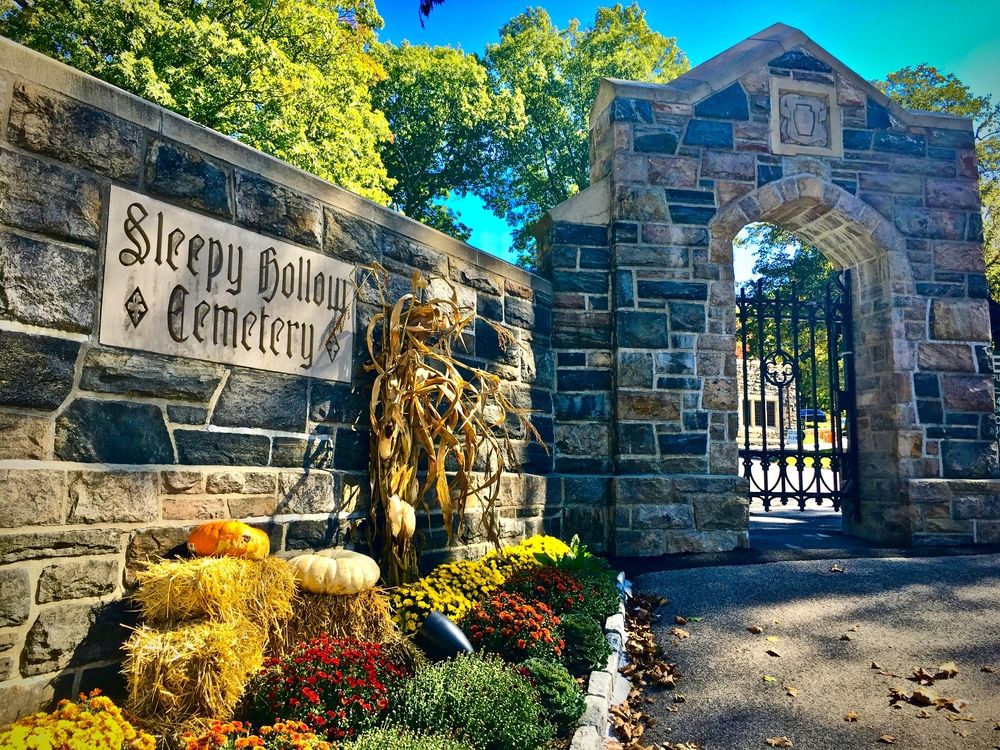 Outside Sleepy Hollow Cemetery