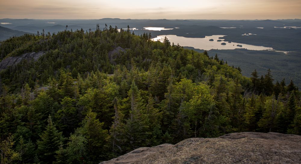 Scenic view from Ampersand Mountain