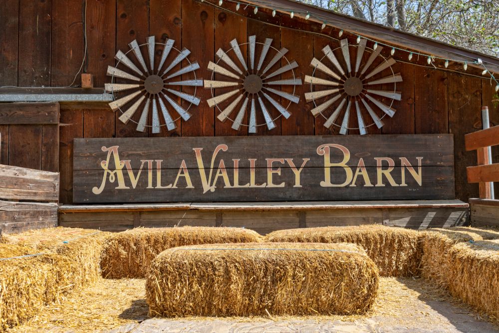 Signage of Avila Valley Barn