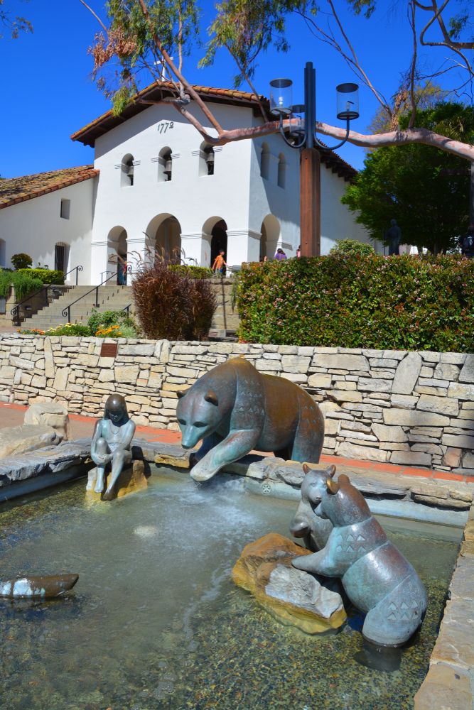 Sculpture in front of Mission San Luis Obispo de Tolosa