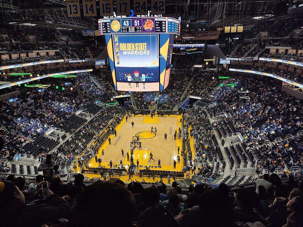 Basketball game in Chase Center