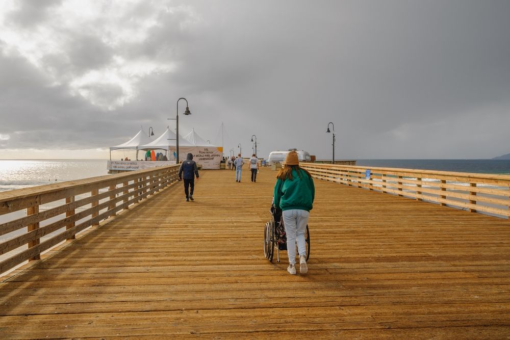 People on the Pismo Beach Pier