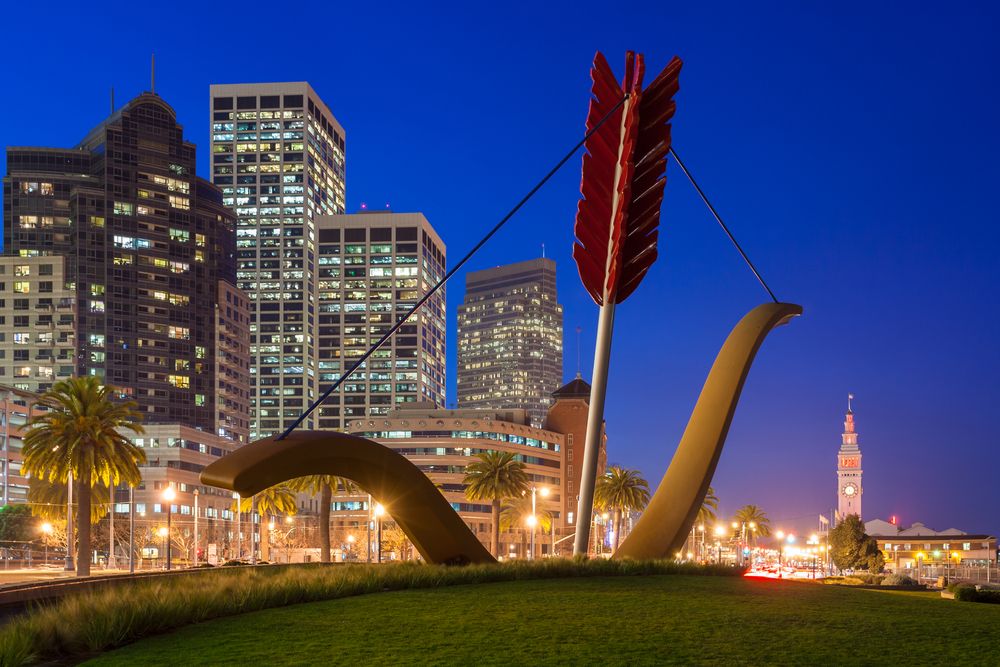 Night scene at Rincon Park