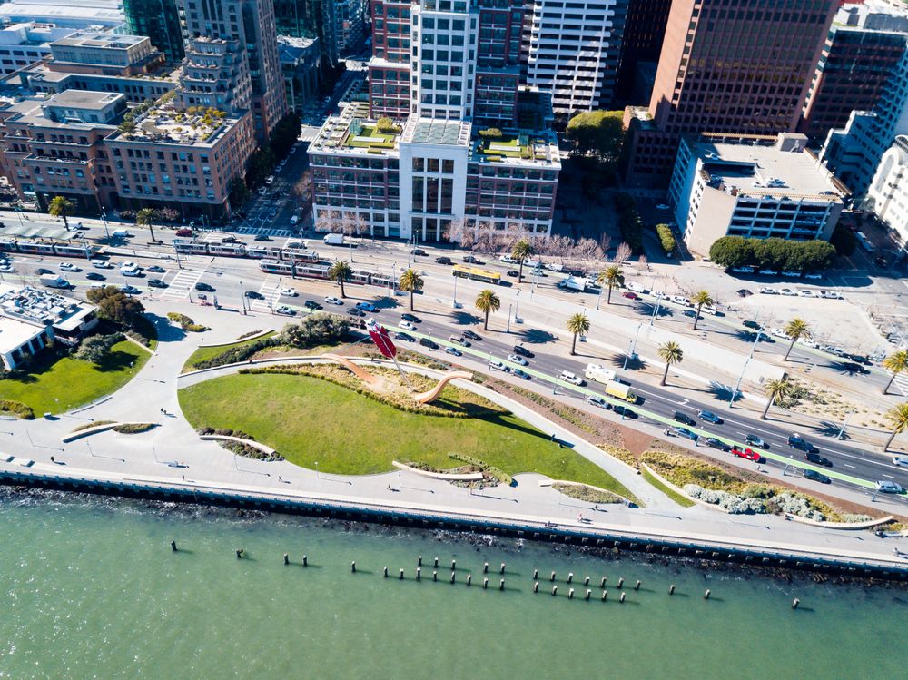Aerial view of Rincon Park