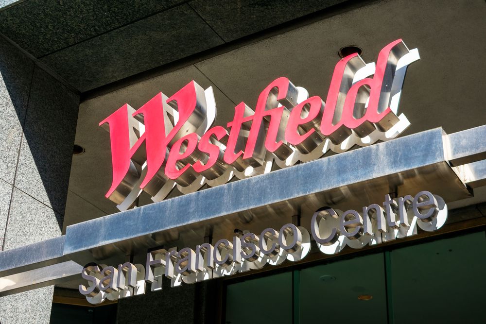 Building sign of Westfield San Francisco Shopping Center