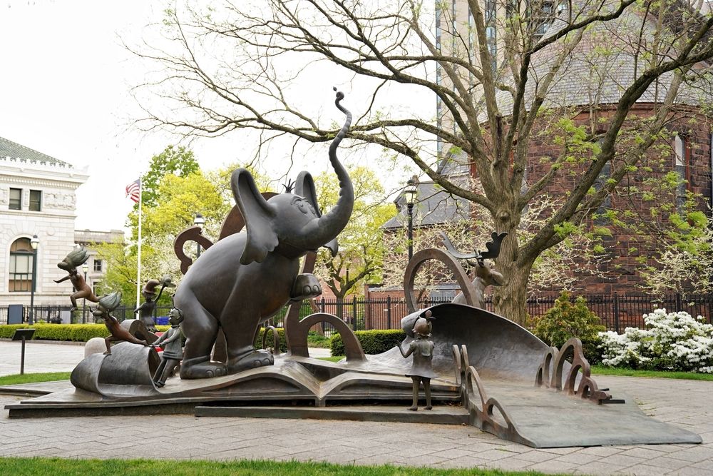 Horton sculpture at Dr. Seuss National Memorial Sculpture Garden