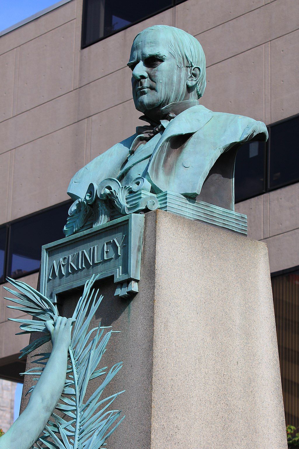 Close view of President McKinley Memorial Statue