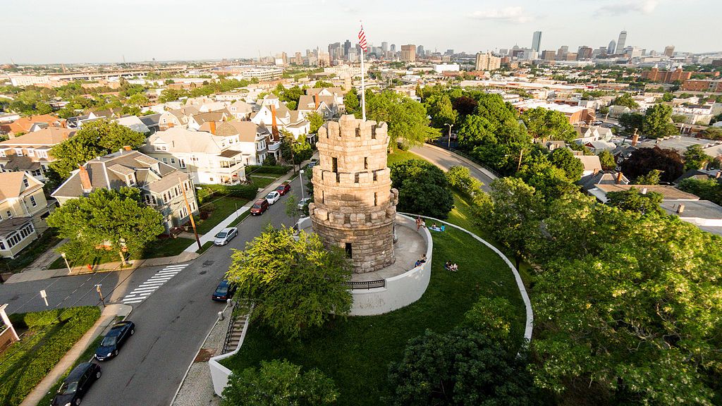 Aerial view of the Prospect Hill Tower