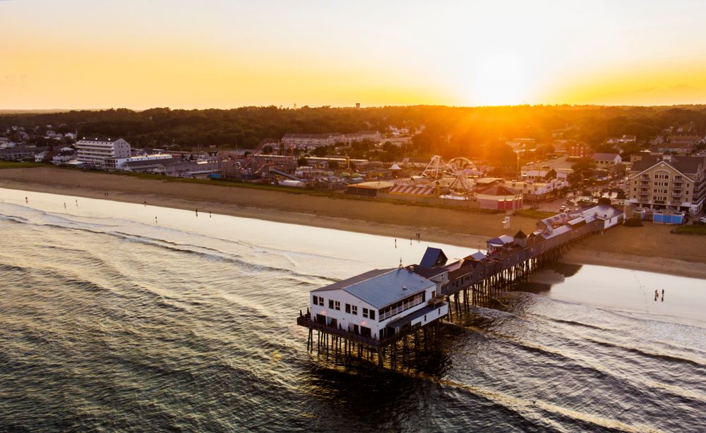 Aerial view of Old Orchard Beach