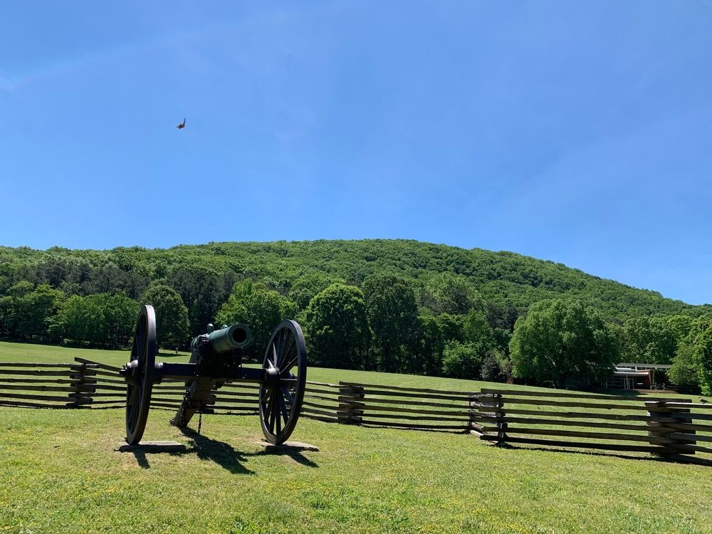 Sunny landscape of Kennesaw Mountain National Battlefield Park