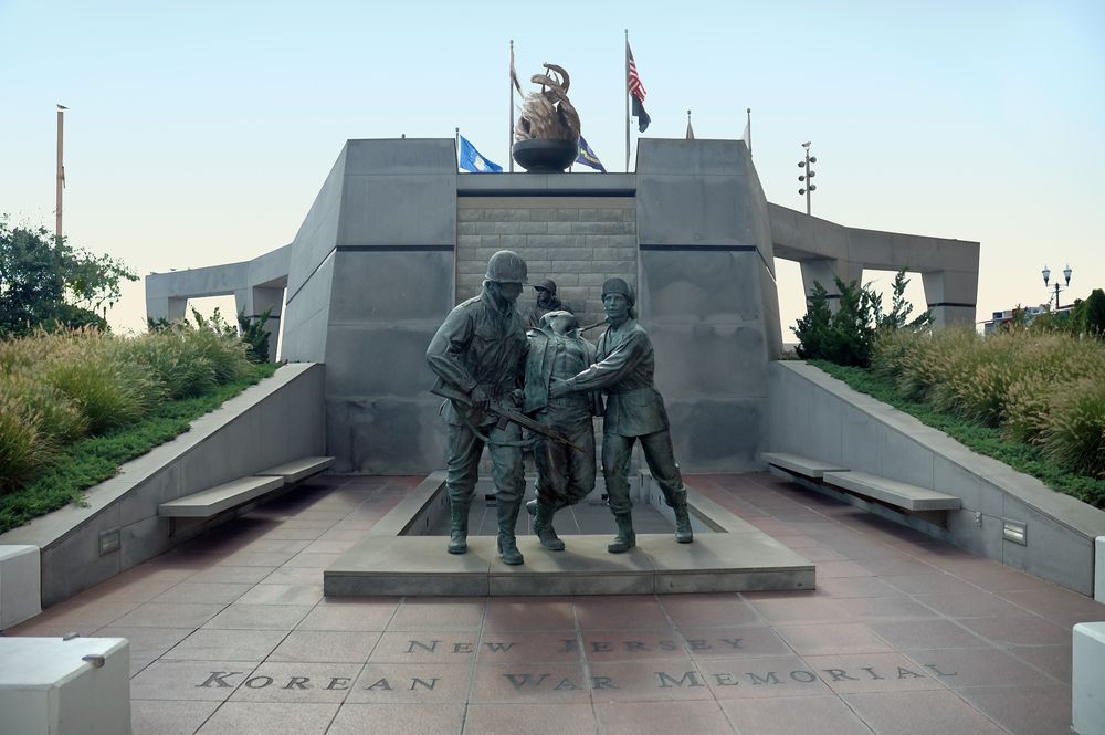 Front view of the New Jersey Korean War Memorial