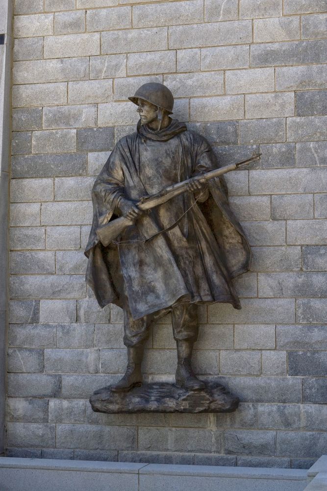 Statue of a soldier at the New Jersey Korean War Memorial