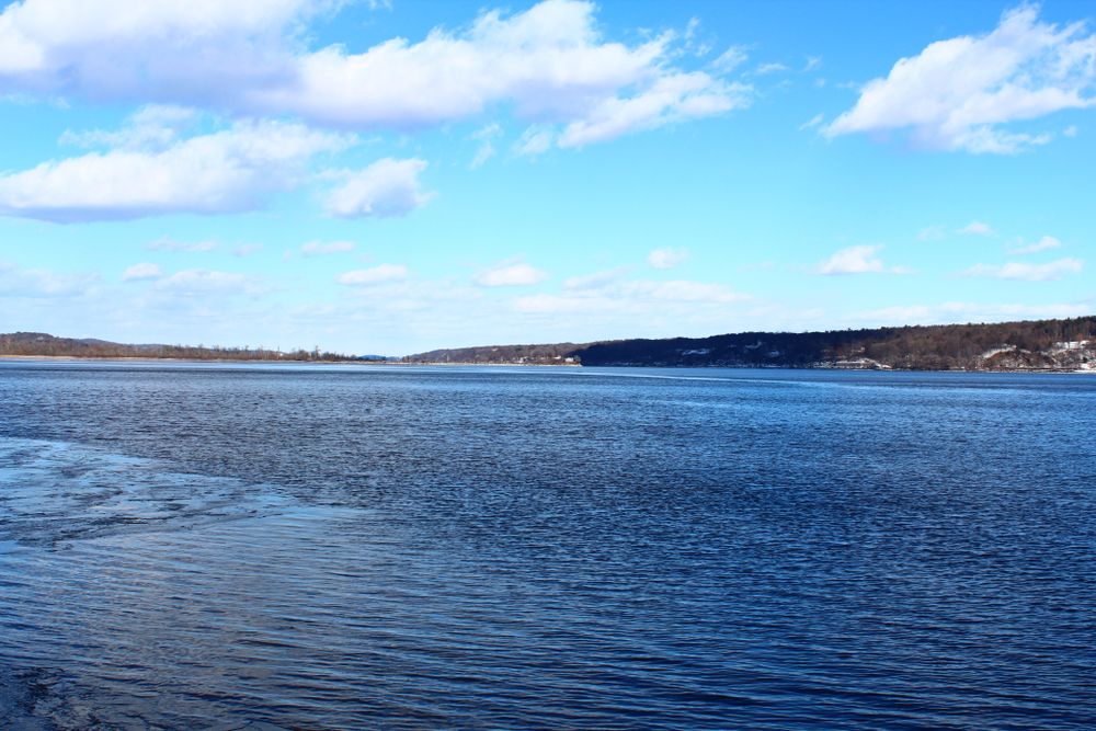 View of the Hudson river from Falling Waters Preserve
