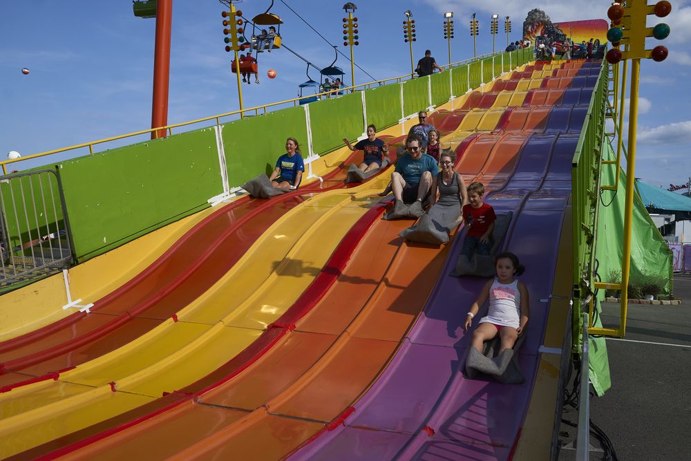 Giant slide at New York State Fairgrounds