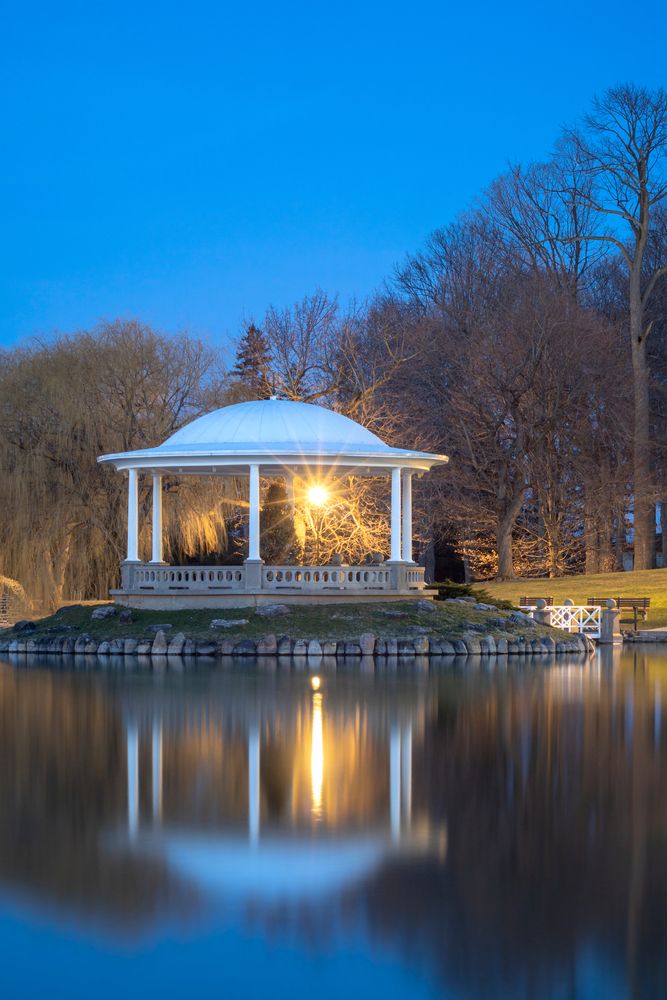 A gazebo at Onondaga Lake Park