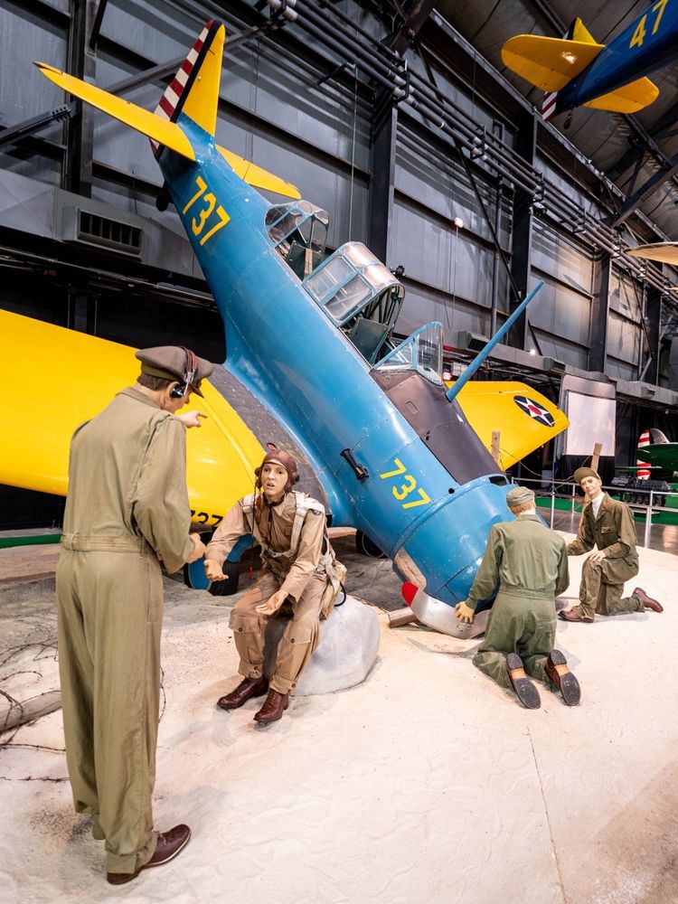 Plane crash exhibit in the National Museum of the US Air Force