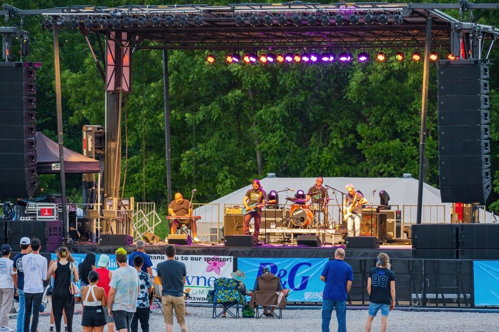 Band performing at the Annual Fireflight Balloon Festival