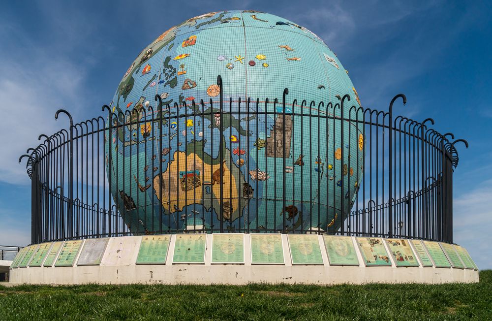 Close view of the Eco-Earth Globe