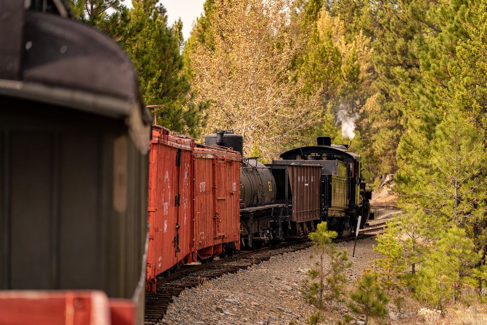 Body of a steam locomotive at Sumpter Valley Railroad